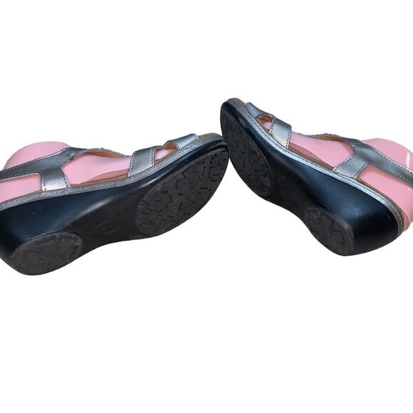 Thom McAn Women's Size 8 Wanda Slingback Sandals Bronze Leather Upper Floral - Picture 7 of 8